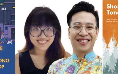 陈衫娜（左）2023年英译韩国疗愈系人气小说《欢迎光临休南洞书店》一举成名；诗人林伟杰（右）英译诗人黄文杰诗集《短舌》。（城市阅读节提供）