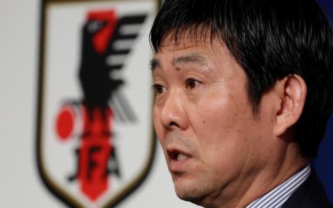 日本男足主帅森保一将第二次率队出战世界杯。　（路透社）