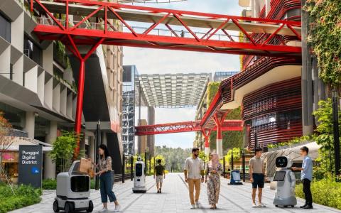 The testbed in Punggol Digital District is set to launch later in 2026, which allows robots and AI systems to be continuously tested and refined.