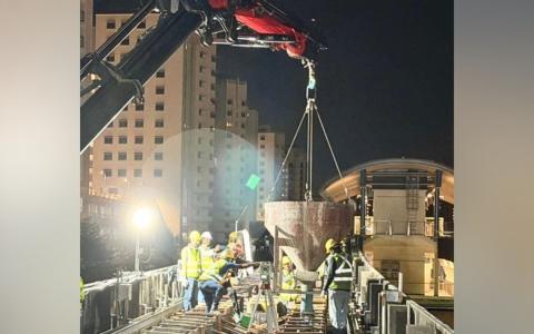 盛港榜鹅轻轨车厂扩建 接轨土木工程基本完工