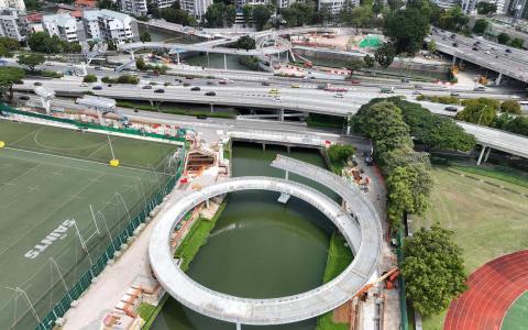 最长行人兼脚踏车高架桥完成逾半 黄埔立交桥下或增匹克球场