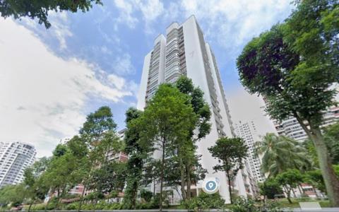中峇鲁金殿坊传持刀伤人案，46岁女子因涉嫌使用危险武器蓄意重伤他人被捕。（取自谷歌地图）