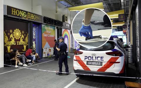 一名男子周六（7月11日）早上疑在夜店内与人发生争执后，用利器割伤自己，随后被紧急送往医院治疗。（郑一鸣摄）