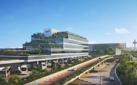 樟宜机场T3建造结合旅巴停靠区办公楼