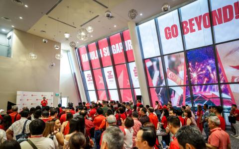 国防部7月25日举办国防志愿者答谢活动，公共服务统筹部长兼国防部长陈振声担任主宾。（叶振忠摄）