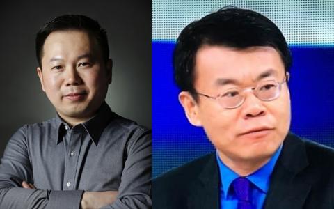 澎湃新闻总裁、总编辑刘永钢(左)和清华大学新闻与传播学院副院长史安斌(右)将在公开讲座上,介绍中国媒体领域的最新动态。(受访者提供)