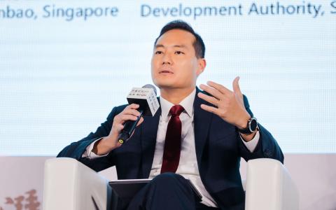 图为新加坡资讯通信媒体发展局局长陈杰豪。