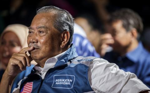 慕尤丁强调，他绝不与希盟合作组织政府。（叶振忠摄）