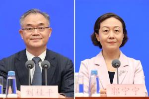 中共天津市委常委、常务副市长刘桂平（左），福建省委常委、福州市委书记郭宁宁，上周同日被宣布在天津、福建履新省委专职副书记。（互联网）