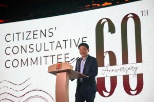 名为“社区协导计划”的培训计划，将由人协属下的国家社区领袖学院与高等学府联手打造。总理兼财政部长黄循财于星期四（10月23日）晚上，在公民咨询委员会的60周年庆祝晚宴上，宣布这项消息。（陈渊庄摄）