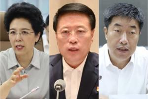 中国官方星期一（4月13日）连打三“虎”。湖南省人大常委会原副主任乌兰（左起），重庆市政府原副市长江敦涛，国家烟草专卖局原副局长韩占武，分别被“双开””（开除中共党籍和公职）。（互联网组图）