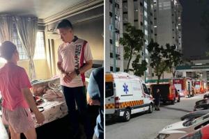 淡滨尼集选区议员梁振伟星期一（10日）在脸书发文，感谢邻居和民防人员协助灭火，将火势控制在最初起火的卧室内。（取自梁振伟脸书）