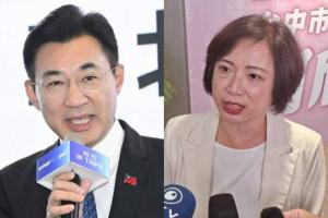 距离台湾年底地方选举仅剩三个多月，深绿背景的新台湾国策智库发布台中市长选举最新民调，显示国民党籍参选人江启臣支持度为42.8%、民进党籍的何欣纯为36.1%，蓝营领先幅度未满7个百分点。（自由时报组图）