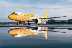 酷航10月26日飞往中国贵州省省会贵阳的航班，由空中客车A320neo客机执飞。乘客即日起可在酷航网站、手机应用订票。（酷航提供）