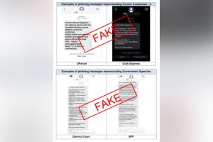 警方呼吁公众更新iMessage设定，确保开启过滤“未知发件人”（Unknown Senders）和“过滤垃圾信息”（Filter Spam）功能。（新加坡警察部队提供）